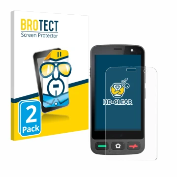 Vorderseite einer Produktverpackung mit dem Markenlogo BROTECT. Daneben ist das Gerät Brondi Amico Pocket mit dem zugehörigen 