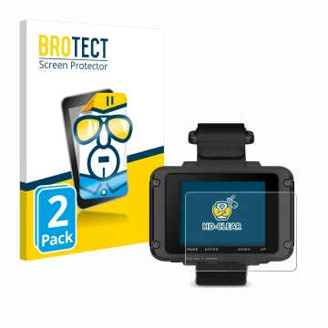 Vorderseite einer Produktverpackung mit dem Markenlogo BROTECT. Daneben ist das Gerät Garmin Foretrex 801 mit dem zugehörigen 