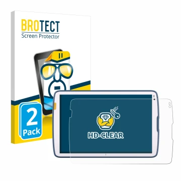 Vorderseite einer Produktverpackung mit dem Markenlogo BROTECT. Daneben ist das Gerät Zebra ET40 10.1