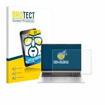 Vorderseite einer Produktverpackung mit dem Markenlogo BROTECT. Daneben ist das Gerät HP EliteBook 860 G10 mit dem zugehörigen