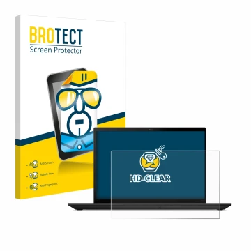 Vorderseite einer Produktverpackung mit dem Markenlogo BROTECT. Daneben ist das Gerät Lenovo ThinkPad T14 Gen 4 mit dem zugehö