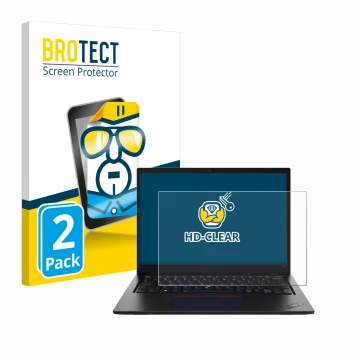 Vorderseite einer Produktverpackung mit dem Markenlogo BROTECT. Daneben ist das Gerät Lenovo ThinkPad L13 Gen 4 Touch mit dem 