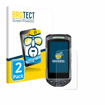Vorderseite einer Produktverpackung mit dem Markenlogo BROTECT. Daneben ist das Gerät Keyence BT-A700 mit dem zugehörigen Disp