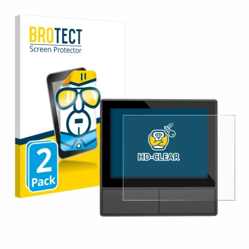 Vorderseite einer Produktverpackung mit dem Markenlogo BROTECT. Daneben ist das Gerät SONOFF NSPanel Smart Scene Wall Switch E