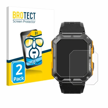 Vorderseite einer Produktverpackung mit dem Markenlogo BROTECT. Daneben ist das Gerät Njord Gear The Indestructible Smartwatch