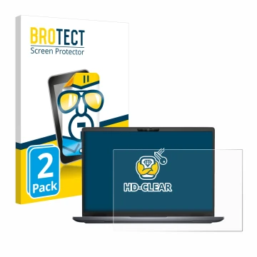 Vorderseite einer Produktverpackung mit dem Markenlogo BROTECT. Daneben ist das Gerät Dell Latitude 7340 mit dem zugehörigen D