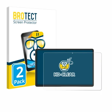 Vorderseite einer Produktverpackung mit dem Markenlogo BROTECT. Daneben ist das Gerät Samsung Galaxy Tab S9 Plus WiFi mit dem 