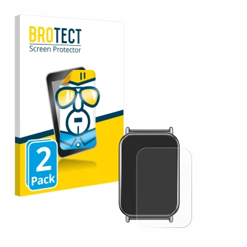 Vorderseite einer Produktverpackung mit dem Markenlogo BROTECT. Daneben ist das Gerät Xiaomi Mi Band 8 Pro mit dem zugehörigen