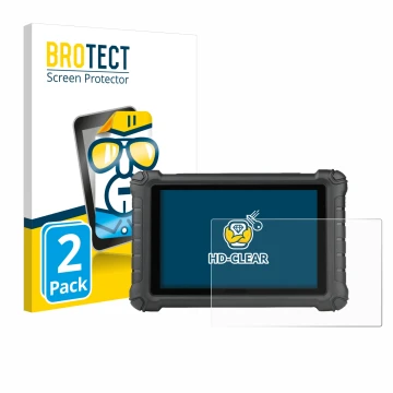Vorderseite einer Produktverpackung mit dem Markenlogo BROTECT. Daneben ist das Gerät Autel MX900c mit dem zugehörigen Display