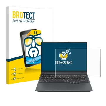 Vorderseite einer Produktverpackung mit dem Markenlogo BROTECT. Daneben ist das Gerät Lenovo Legion Pro 5i Gen 8 16