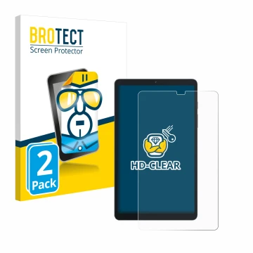 Vorderseite einer Produktverpackung mit dem Markenlogo BROTECT. Daneben ist das Gerät Blackview Tab 60 8.68