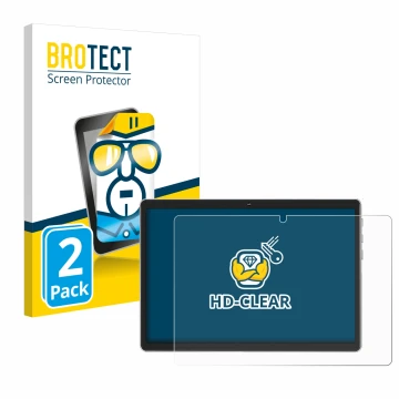 Vorderseite einer Produktverpackung mit dem Markenlogo BROTECT. Daneben ist das Gerät Facetel Q6 mit dem zugehörigen Displaysc