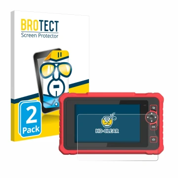 Vorderseite einer Produktverpackung mit dem Markenlogo BROTECT. Daneben ist das Gerät Launch CRP 359 mit dem zugehörigen Displ