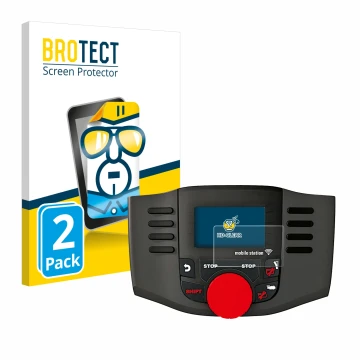 Vorderseite einer Produktverpackung mit dem Markenlogo BROTECT. Daneben ist das Gerät Märklin Mobile Station WLAN 60667 mit de