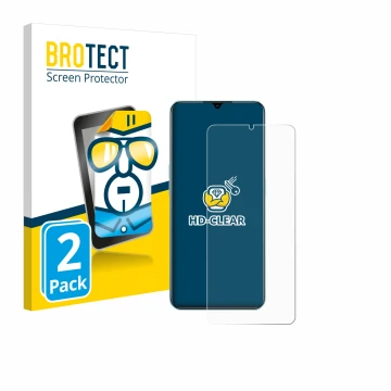 Vorderseite einer Produktverpackung mit dem Markenlogo BROTECT. Daneben ist das Gerät Oppo A78 5G mit dem zugehörigen Displays