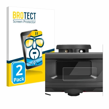 Vorderseite einer Produktverpackung mit dem Markenlogo BROTECT. Daneben ist das Gerät Roborock Q Revo (NUR Kamera) mit dem zug