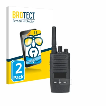 Vorderseite einer Produktverpackung mit dem Markenlogo BROTECT. Daneben ist das Gerät Motorola XT460 mit dem zugehörigen Displ