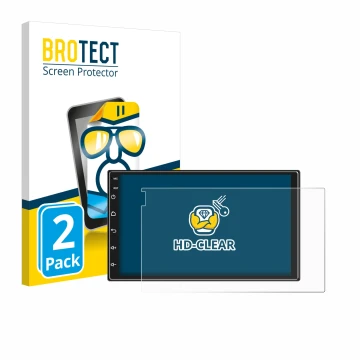 Vorderseite einer Produktverpackung mit dem Markenlogo BROTECT. Daneben ist das Gerät Ankeway Car Radio 7
