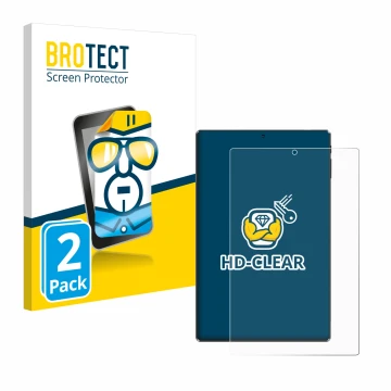 Vorderseite einer Produktverpackung mit dem Markenlogo BROTECT. Daneben ist das Gerät Simplori M107 mit dem zugehörigen Displa