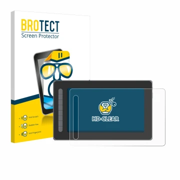 Vorderseite einer Produktverpackung mit dem Markenlogo BROTECT. Daneben ist das Gerät XP-Pen Artist 12 (2. Gen.) mit dem zugeh