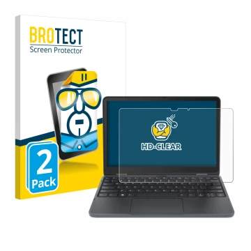 Vorderseite einer Produktverpackung mit dem Markenlogo BROTECT. Daneben ist das Gerät Lenovo 300w Yoga 11