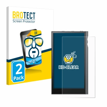 Vorderseite einer Produktverpackung mit dem Markenlogo BROTECT. Daneben ist das Gerät Astell&Kern Kann Ultra mit dem zugehörig