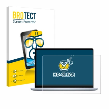 Vorderseite einer Produktverpackung mit dem Markenlogo BROTECT. Daneben ist das Gerät Dell Inspiron 16 7640 2-in-1 mit dem zug