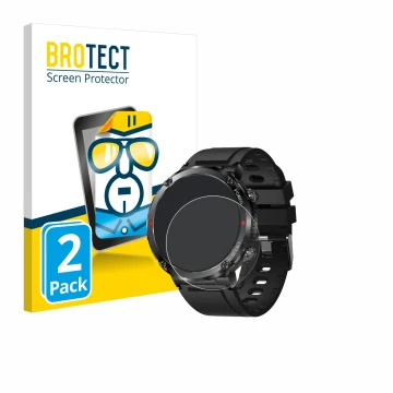 Vorderseite einer Produktverpackung mit dem Markenlogo BROTECT. Daneben ist das Gerät LIGE Smartwatch 1.6