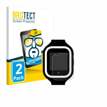 Vorderseite einer Produktverpackung mit dem Markenlogo BROTECT. Daneben ist das Gerät SaveFamily Iconic Plus 4G mit dem zugehö