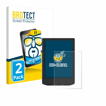 Vorderseite einer Produktverpackung mit dem Markenlogo BROTECT. Daneben ist das Gerät Vivlio Light HD mit dem zugehörigen Disp