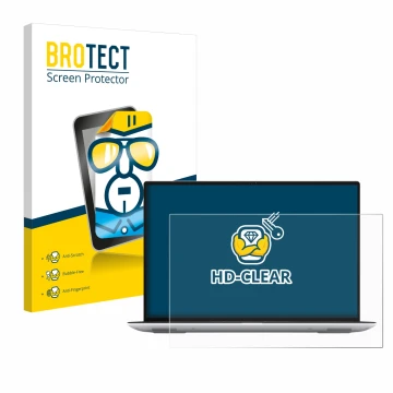 Vorderseite einer Produktverpackung mit dem Markenlogo BROTECT. Daneben ist das Gerät Dell Precision 5480 Non-Touch mit dem zu