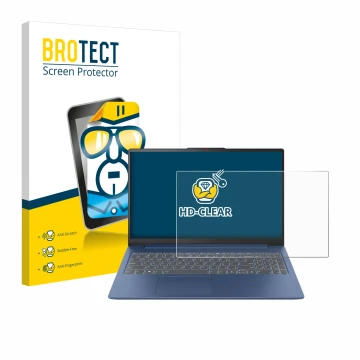Vorderseite einer Produktverpackung mit dem Markenlogo BROTECT. Daneben ist das Gerät Lenovo IdeaPad Slim 3 Gen 8 15