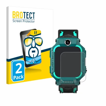 Vorderseite einer Produktverpackung mit dem Markenlogo BROTECT. Daneben ist das Gerät Retoo Smartwatch 1.44