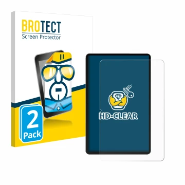 Vorderseite einer Produktverpackung mit dem Markenlogo BROTECT. Daneben ist das Gerät Honor Pad 9 mit dem zugehörigen Displays