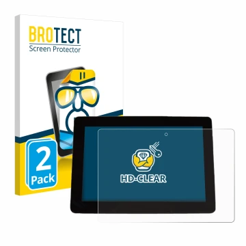 Vorderseite einer Produktverpackung mit dem Markenlogo BROTECT. Daneben ist das Gerät Trimble XCN 1050 mit dem zugehörigen Dis