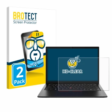 Vorderseite einer Produktverpackung mit dem Markenlogo BROTECT. Daneben ist das Gerät Lenovo ThinkPad L13 Gen 4 Non-Touch mit 