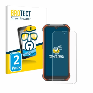 Vorderseite einer Produktverpackung mit dem Markenlogo BROTECT. Daneben ist das Gerät Blackview BV7200 mit dem zugehörigen Dis