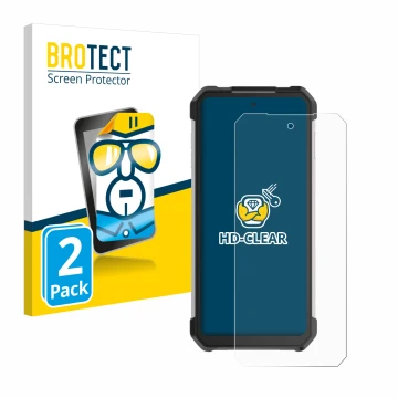 Vorderseite einer Produktverpackung mit dem Markenlogo BROTECT. Daneben ist das Gerät Unihertz Tank 3 Pro mit dem zugehörigen 