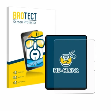 Vorderseite einer Produktverpackung mit dem Markenlogo BROTECT. Daneben ist das Gerät Apple iPad Pro 13