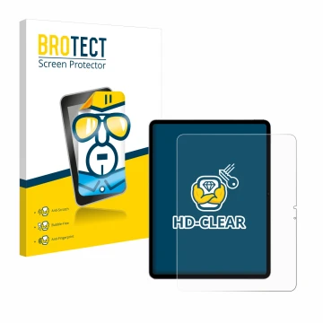 Vorderseite einer Produktverpackung mit dem Markenlogo BROTECT. Daneben ist das Gerät Apple iPad Air 13