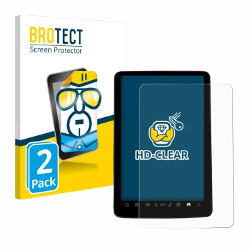 Vorderseite einer Produktverpackung mit dem Markenlogo BROTECT. Daneben ist das Gerät Volvo EX30 12.3