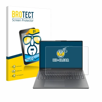 Vorderseite einer Produktverpackung mit dem Markenlogo BROTECT. Daneben ist das Gerät Lenovo Yoga 7i 2-in-1 Gen 9 16