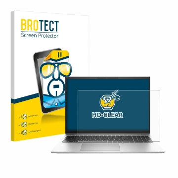Vorderseite einer Produktverpackung mit dem Markenlogo BROTECT. Daneben ist das Gerät HP EliteBook 865 G10 mit dem zugehörigen
