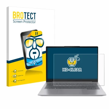 Vorderseite einer Produktverpackung mit dem Markenlogo BROTECT. Daneben ist das Gerät Lenovo ThinkBook 16 Gen 6 mit dem zugehö