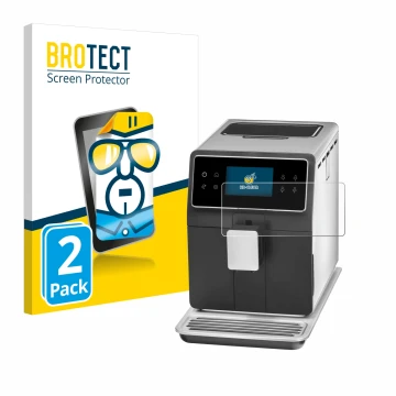 Vorderseite einer Produktverpackung mit dem Markenlogo BROTECT. Daneben ist das Gerät WMF Perfection 840L mit dem zugehörigen 