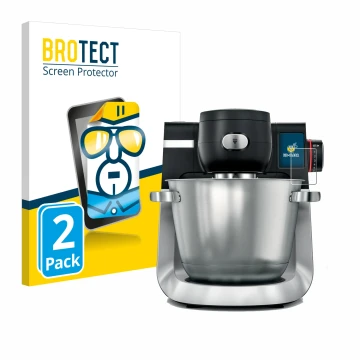 Vorderseite einer Produktverpackung mit dem Markenlogo BROTECT. Daneben ist das Gerät Bosch MUM Serie 6 mit dem zugehörigen Di