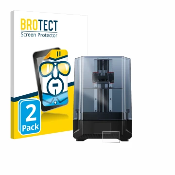Vorderseite einer Produktverpackung mit dem Markenlogo BROTECT. Daneben ist das Gerät Anycubic Photon Mono X 6Ks mit dem zugeh
