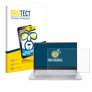 Vorderseite einer Produktverpackung mit dem Markenlogo BROTECT. Daneben ist das Gerät Acer Swift X 14 SFX14-72G Non-Touch mit 