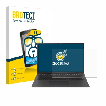 Vorderseite einer Produktverpackung mit dem Markenlogo BROTECT. Daneben ist das Gerät LG gram Pro 17 2024 mit dem zugehörigen 