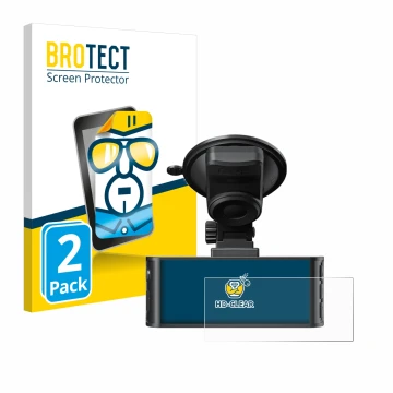 Vorderseite einer Produktverpackung mit dem Markenlogo BROTECT. Daneben ist das Gerät Redtiger F7NS 4K mit dem zugehörigen Dis